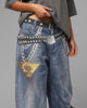 Loiter X Yu-Gi-Oh! Printed Yugi Denim Jeans Denim Blue