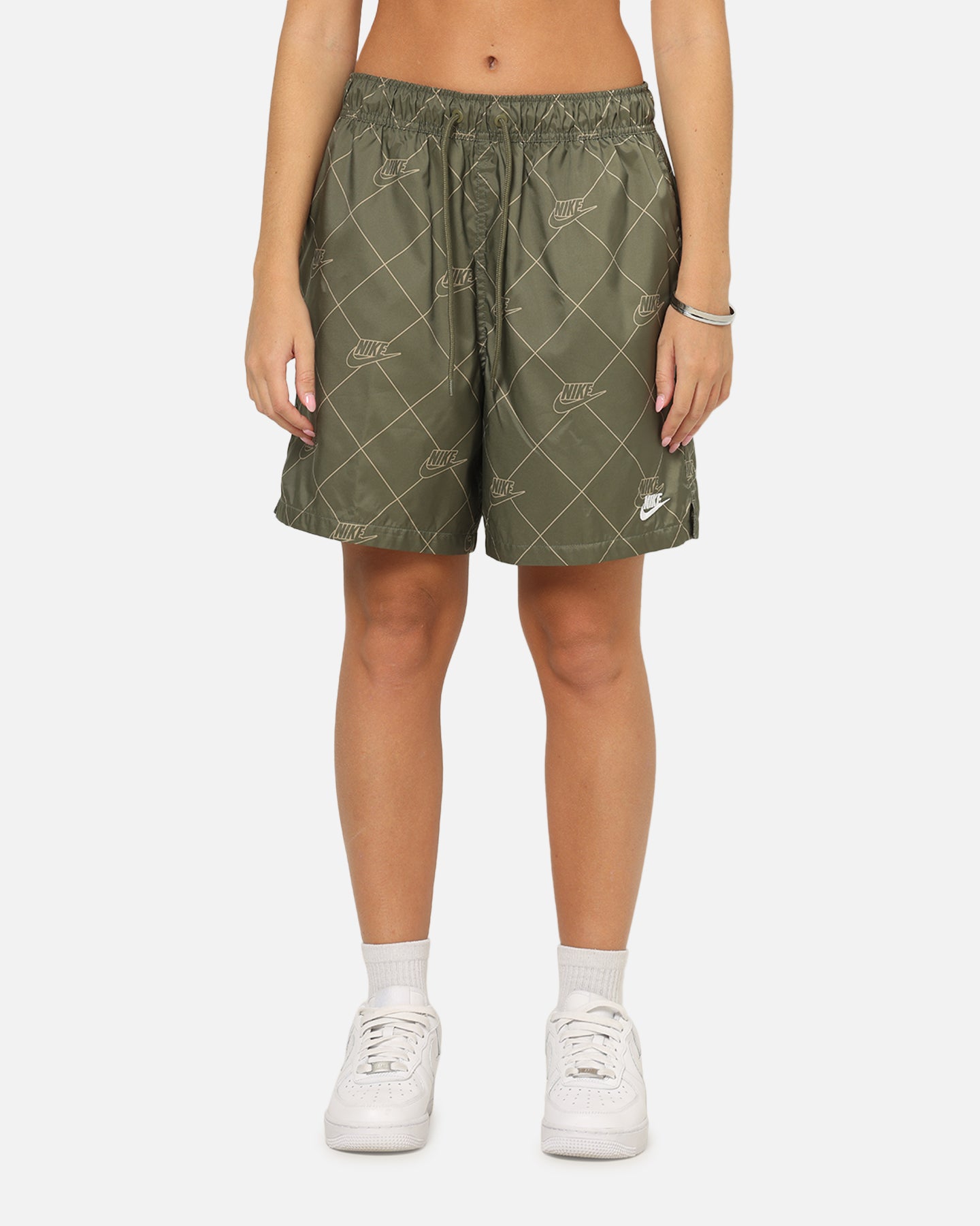 nike woven shorts olive