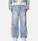 MNML Skeleton Baggy Denim Jeans Washed Blue