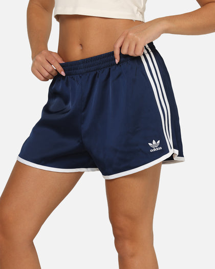Adidas Women's Adicolor 3-Stripes Sprinter Shorts Indigo/White