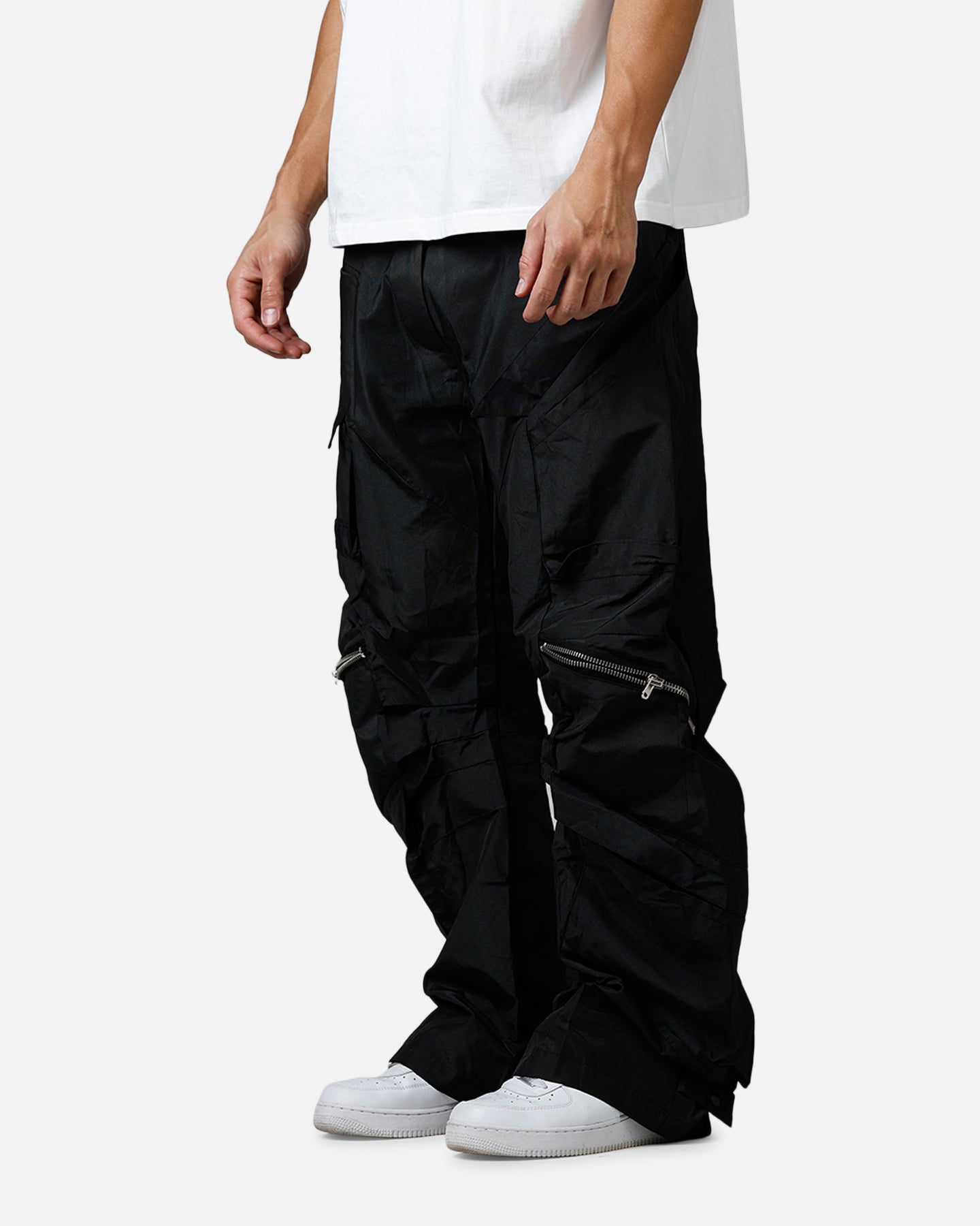 MNML Zip Cargo Tech Pants Black | Culture Kings NZ
