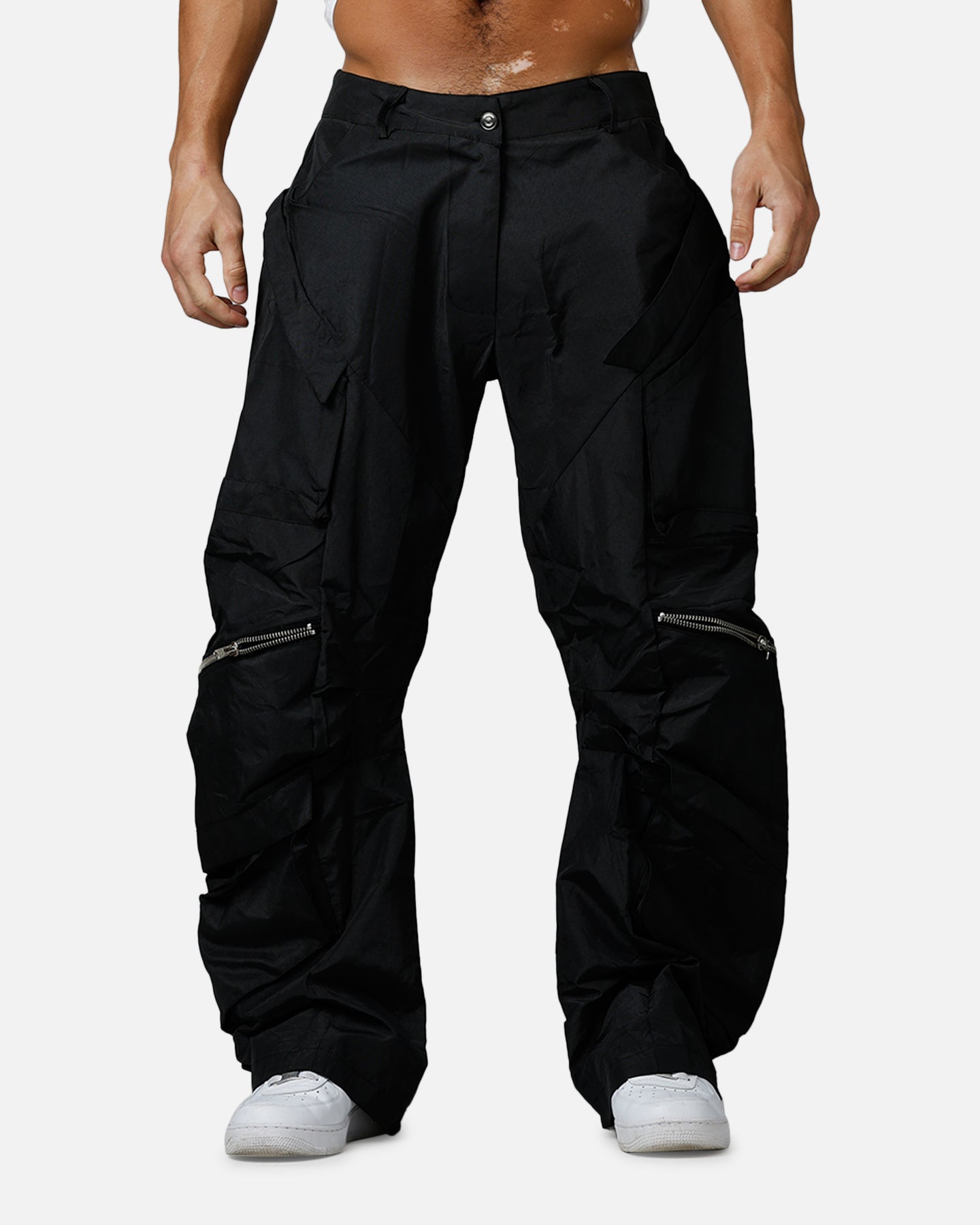 MNML Zip Cargo Tech Pants Black | Culture Kings NZ