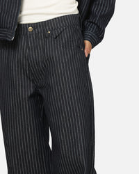 Carre Lockout Pinstripe Baggy Pants Navy Pinstripe