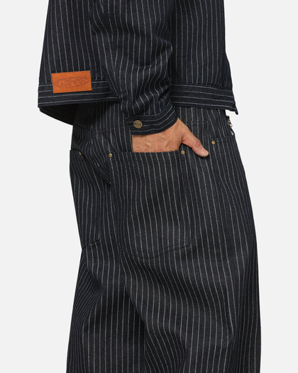 Carre Lockout Pinstripe Baggy Pants Navy Pinstripe