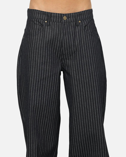 Carre Lockout Pinstripe Baggy Pants Navy Pinstripe