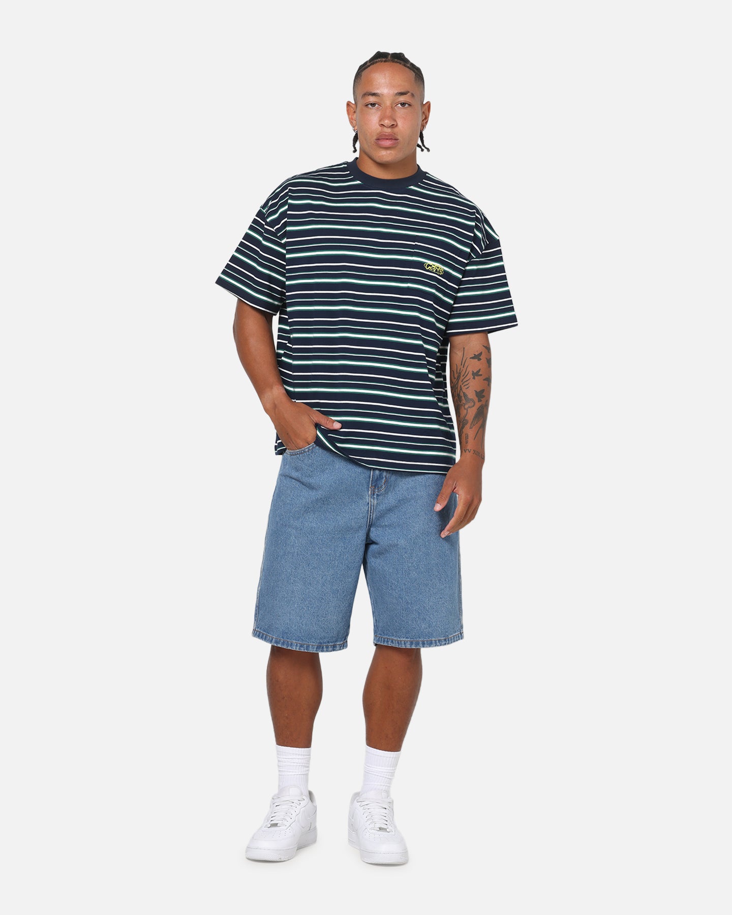 Carre Solace Baggy Jorts Mid Blue | Culture Kings NZ
