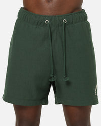 Champion Reverse Weave Terry Flock 5" Shorts Dark Green