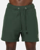 Champion Reverse Weave Terry Flock 5" Shorts Dark Green