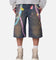 MNML Ultrabaggy Chain Printed Denim Shorts Blue