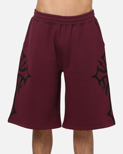 Ed Hardy Trinity Baggy Sweat Shorts Plum