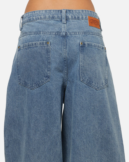 Carre Astor Pleated Jeans Mid Blue