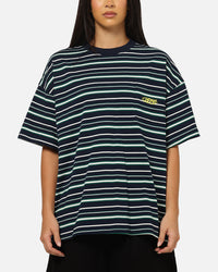 Carre Striped Pocket T-Shirt Navy Stripe