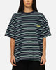 Carre Striped Pocket T-Shirt Navy Stripe