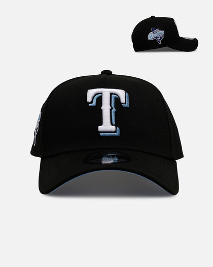 New Era Texas Rangers 'Black And Sky Blue' 9FORTY A-Frame Snapback Black/Sky Blue