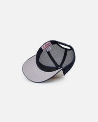 American Needle Twill Valin Patch Trucker Snapback Ivory/Navy