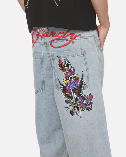 Ed Hardy Dagger Jeans Light Wash denim