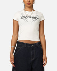 Ed Hardy Women's Tribal Baby T-Shirt White