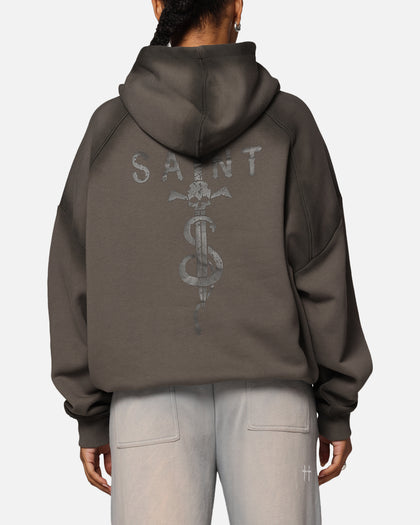 Saint Morta Daggers Premium Hoodie Contrast Brown