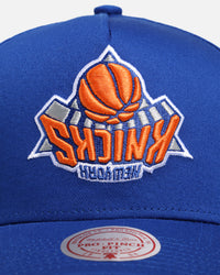 Mitchell & Ness New York Knicks 'Upside Down Logo' Pro Pinch Snapback Blue