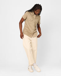 Dickies Women's 574 Short Sleeve Work Shirt Khaki