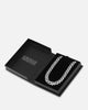 Saint Morta 18" 14mm Iced Interlink Chain Iced White Gold