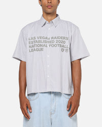 Majest Athletic Las Vegas Raiders Graphic Boxy Shirt White/Navy