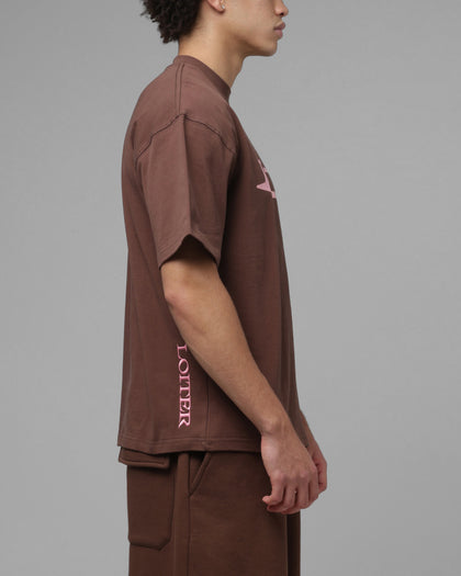 Loiter Hybrid Premium T-Shirt Brown