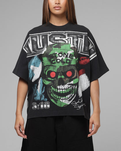 Loiter X WWE Stone Cold Vintage T-Shirt Vintage Black