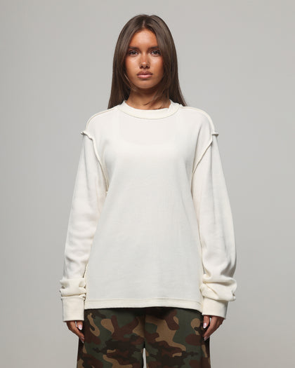 American Thrift Long Sleeve Thermal T-Shirt Off White