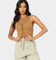 EN ES Women's Reny Lace Up Crop Top Tan