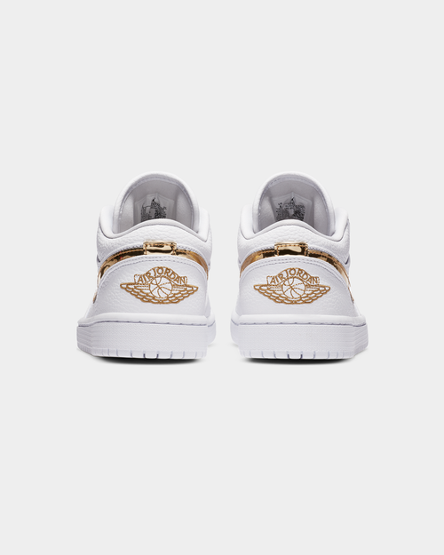 Jordan Women's Air Jordan 1 Low SE "Metallic Gold" White/Metallic Gold