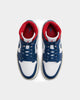Jordan Women's Air Jordan 1 Mid "Blue/Red" White/French Blue