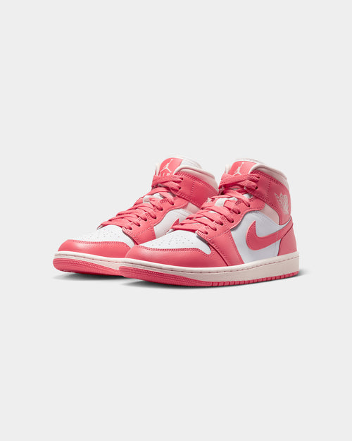 Jordan Women's Air Jordan 1 Mid "Strawberries & Cream" White/Sea Coral