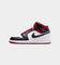 Jordan Kids' Air Jordan 1 Mid (GS) White/Gym Red