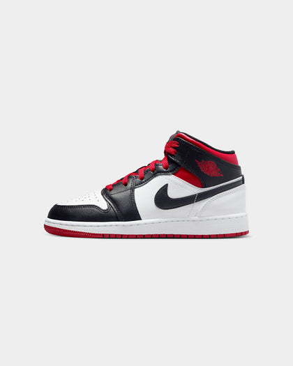 Jordan Kids' Air Jordan 1 Mid (GS) White/Gym Red