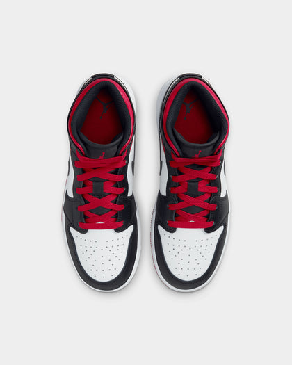 Jordan Kids' Air Jordan 1 Mid (GS) White/Gym Red