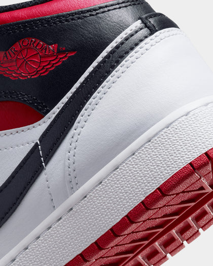 Jordan Kids' Air Jordan 1 Mid (GS) White/Gym Red