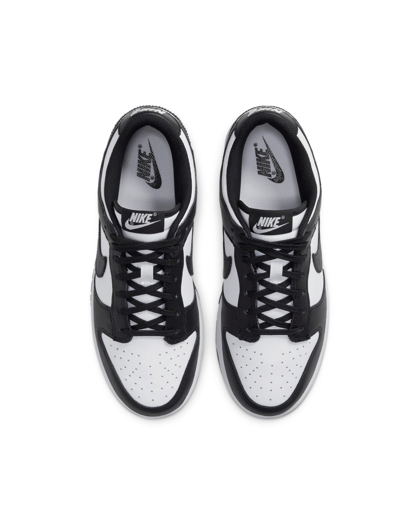 womens black white dunk low