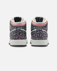 Jordan Kids' Air Jordan 1 Mid SE "Floral" (GS) Anthracite