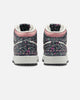 Jordan Kids' Air Jordan 1 Mid SE "Floral" (GS) Anthracite