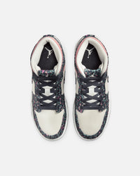 Jordan Kids' Air Jordan 1 Mid SE "Floral" (GS) Anthracite