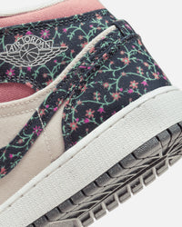 Jordan Kids' Air Jordan 1 Mid SE "Floral" (GS) Anthracite