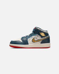 Jordan Kids' Air Jordan 1 Mid SE "Take Flight" (GS) Armoury Navy/Metallic Gold