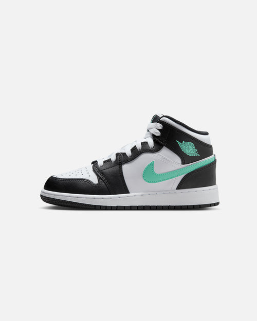 Jordan Kids' Air Jordan 1 Mid (GS) White/Green Glow