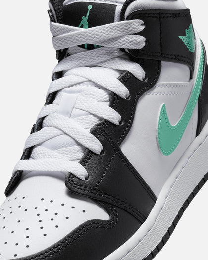 Jordan Kids' Air Jordan 1 Mid (GS) White/Green Glow