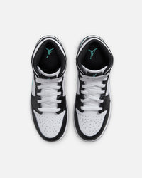 Jordan Kids' Air Jordan 1 Mid (GS) White/Green Glow