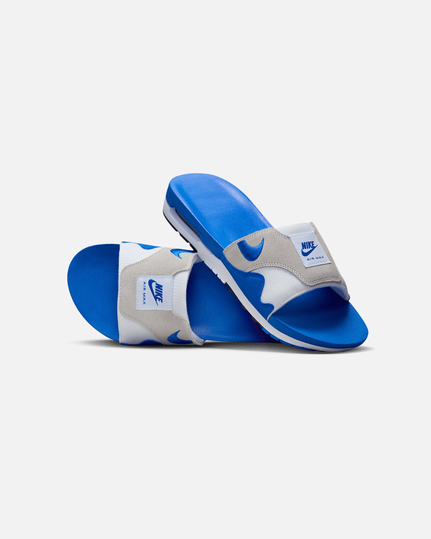 Nike Air Max 1 Slides White/Royal Blue | Culture Kings NZ