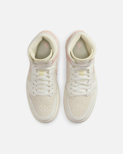 Jordan Women's Air Jordan 1 Mid SE "Seesucker" Coconut Milk/Legend Pink