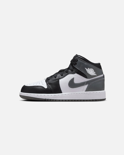 Jordan Kids' Air Jordan 1 Mid (GS) Black/Iron Grey