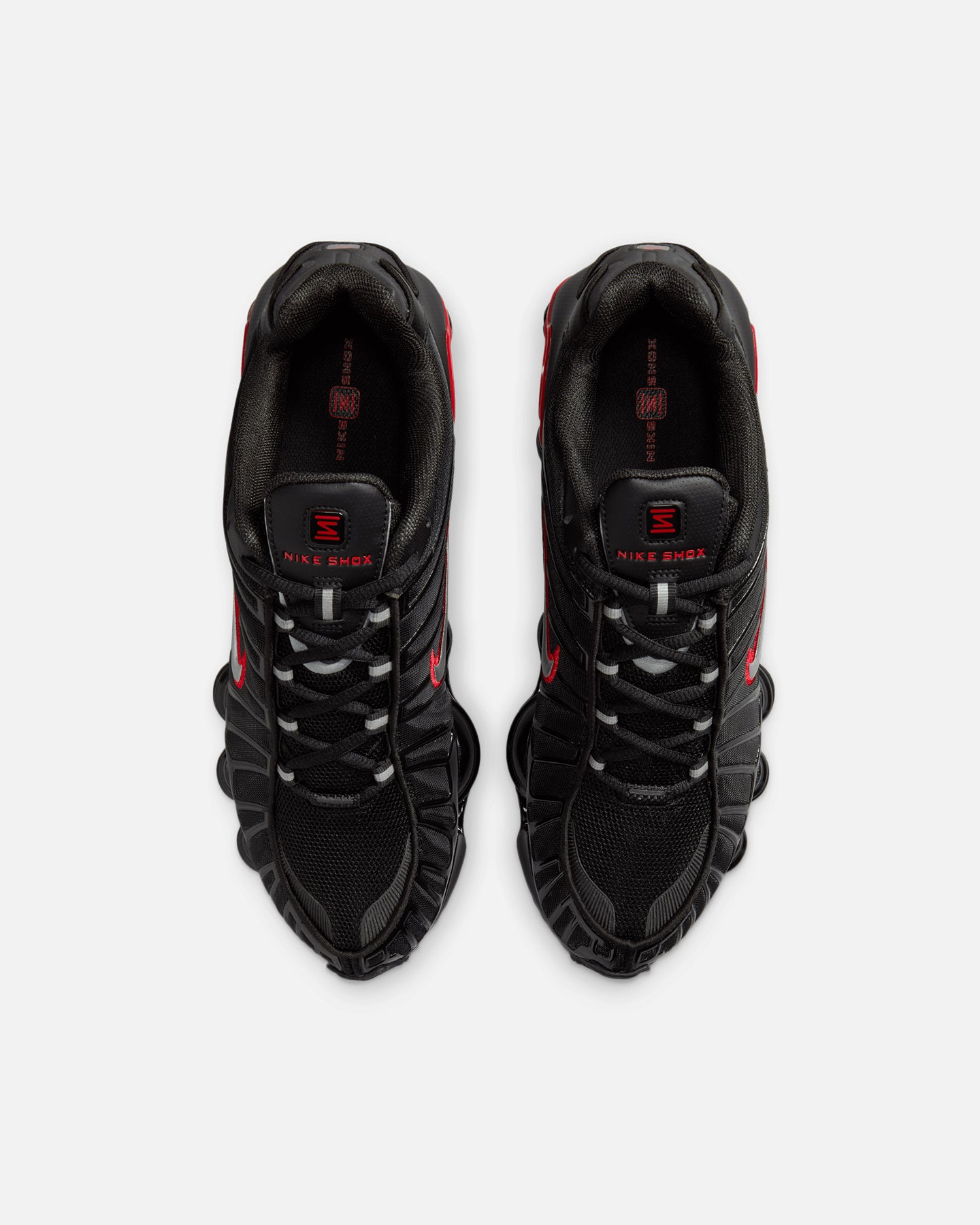 nike shox nz black and red